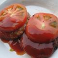 たいたいちゃん's cooksnap of when they made フレッシュトマトとチーズのハンバーグ♪　.