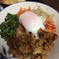 水玉たぬき's cooksnap of when they made 美味しい♪焼き肉丼風✩ビビンバ.