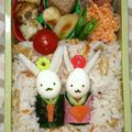 ako❀'s cooksnap of when they made うさぎ雛★ひなまつり　キャラ弁.