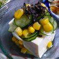 ＴＯＭＯＷＡＴ's cooksnap of when they made きゅうりいっぱいゴマ油醤油冷奴♥.