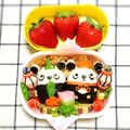 Jｕｊｕ's cooksnap of when they made キャラ弁 ⭐ぱんだちゃん ひな祭り.