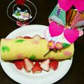 ゆいなあいりママ's cooksnap of when they made ひな祭り✿簡単！桃の花ロールケーキ✿.