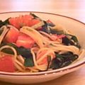 mustard's cooksnap of when they made トマトとにらの味噌ペペロンチーノ。.