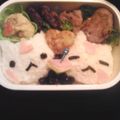 くなぎさとも's cooksnap of when they made お雛様のキャラ弁に 菱餅ピックサラダ.