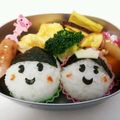 sun flower's cooksnap of when they made お雛様＆お内裏様と桜橘風のいなり寿司.