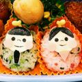 あきんこ１９'s cooksnap of when they made ＊キャラ弁＊　ひな祭りに✿おひなさま.