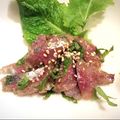 caruga's cooksnap of when they made アジのごましそ和え.