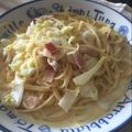 ひなたのこねこ's cooksnap of when they made 簡単！白菜とベーコンのクリームパスタ.
