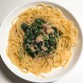 truemoon's cooksnap of when they made 5分で完成！ツナとほうれん草の豆乳パスタ.