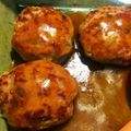 のぶよっしー's cooksnap of when they made 鶏挽肉と椎茸と野菜のあんかけハンバーグ.