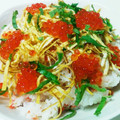 キチータ's cooksnap of when they made 実家の味♪鮭といくらの混ぜ寿司☆簡単☆.