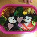 クックMFMO0Y☆'s cooksnap of when they made 簡単キャラ弁♪ひな祭り♪お雛様＆お内裏様.