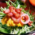 ぷりぷりうみっぺ's cooksnap of when they made 《水菜のベーコンマヨタマサラダ》.