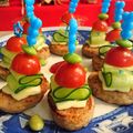 recoreco's cooksnap of when they made 冷凍ハンバーグde花咲くピンチョス.