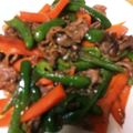 うなちゃん！'s cooksnap of when they made 人参とピーマンと牛肉の甘辛炒め.