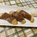 よちりん's cooksnap of when they made 簡単 餅の牛肉巻き (#^.^#)♥︎.