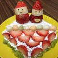 クックY26G7N☆'s cooksnap of when they made 1歳の娘に♪離乳食♪食パンひな祭りケーキ.