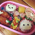 けめーーー's cooksnap of when they made キャラ弁♪チーズで簡単リラックマのお雛様.