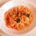 ☆まめこ☆☆'s cooksnap of when they made ひとりランチに♪トマトうどん♪.
