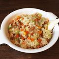 ぽてちん♡'s cooksnap of when they made 親子で食べよう♪納豆チャーハン(完了期).
