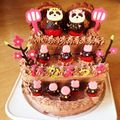 ♡ゆら♡'s cooksnap of when they made ひなまつり♡サクサクパンダ♡ひな壇ケーキ.