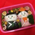 0719mama's cooksnap of when they made ひな祭り雛人形キャラ弁.