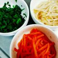 噂のぴのちゃん♡'s cooksnap of when they made 野菜のナムル（もやし・人参・ほうれん草）.