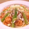 ＫＩＸ's cooksnap of when they made アスパラ・サーモン・花咲くレモンパスタ♪.