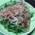 rumsoda's cooksnap of when they made 水菜とかつおぶしの梅ドレサラダ.