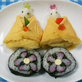ととろ＆めい's cooksnap of when they made 飾り寿司♪お花の巻き寿司✿.