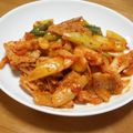まゆみ母ちゃん's cooksnap of when they made たっぷり！葱が主役の豚キムチ☺︎♪.