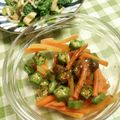 花しろ's cooksnap of when they made オクラのXO醤和え.