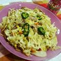Ｒ子さん♪'s cooksnap of when they made チーズとろっ☆焼きそばピザ.