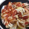 Jジョージ's cooksnap of when they made 鶏肉と茄子とトマトと玉葱のバター醤油焼き.