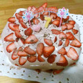 3姉妹ちゃんママ's cooksnap of when they made 焼き型無しでもデコレーション・ケーキ★丸.