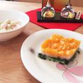 クック34E1HP☆'s cooksnap of when they made 離乳食5か月～　ひなまつりプレート.