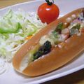 サオリ's cooksnap of when they made アスパラとウィンナーのパンピザ.