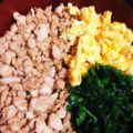 ておる's cooksnap of when they made 母直伝、三色鶏そぼろ弁当.
