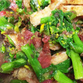 tanoyuki's cooksnap of when they made 菜の花と焼き薄揚げの梅みりん和え.