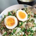 食堂はやと's cooksnap of when they made スタミナ納豆ごはん.