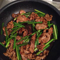 クック3DDZ39☆'s cooksnap of when they made 豚肉とにんにくの芽のオイスター炒め♡.