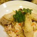 saki1010's cooksnap of when they made セロリと炊き込む☆チキンライス.