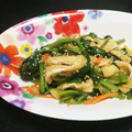 あふぉん's cooksnap of when they made 小松菜と油揚げの炒めもの.