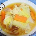 murasakii's cooksnap of when they made フワフワ鶏団子と白菜のスープ.