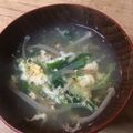 おぶたさま★'s cooksnap of when they made 水菜の卵とじスープ①.