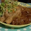 HARU缶's cooksnap of when they made 黄金比率で！下味なしの生姜焼き.