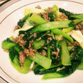 ☆あろまめこ★'s cooksnap of when they made あっと言う間！ターサイと豚ひき肉の炒め物.