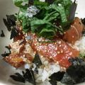Cookpiro's cooksnap of when they made ☆まぐろちゃんのづけ丼☆.