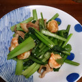 なつみゃ's cooksnap of when they made ✿海老と小松菜のオイスター炒め✿.