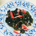 amjkao's cooksnap of when they made わかめとカニかまの甘酢和え❤.
